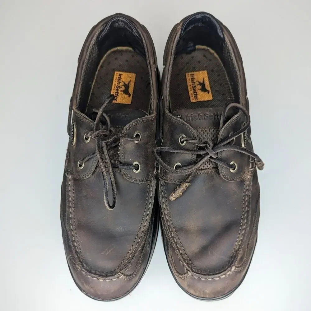 Irish Setter Red Wing Brown leather shoes deck boat oxford lace up size 11.5